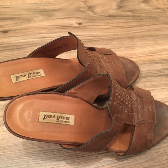 Paul Green Munchen Heeled Leather Sandals.  Size 4 - Picture 7 of 7